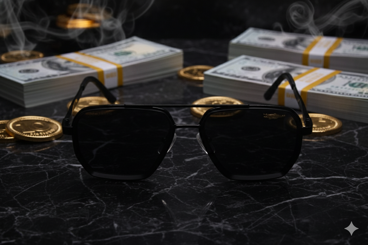 Lacoste - Full Black Premium Edition - Sunglasses (Brand Case Included)