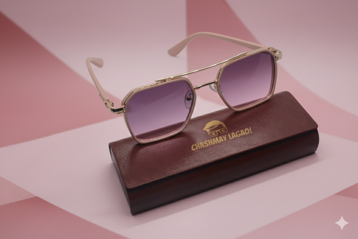 Original Pro Edition Pink 8697 - Chashmay Lagao -  Unisex - Sunglasses (Brand Case Included)
