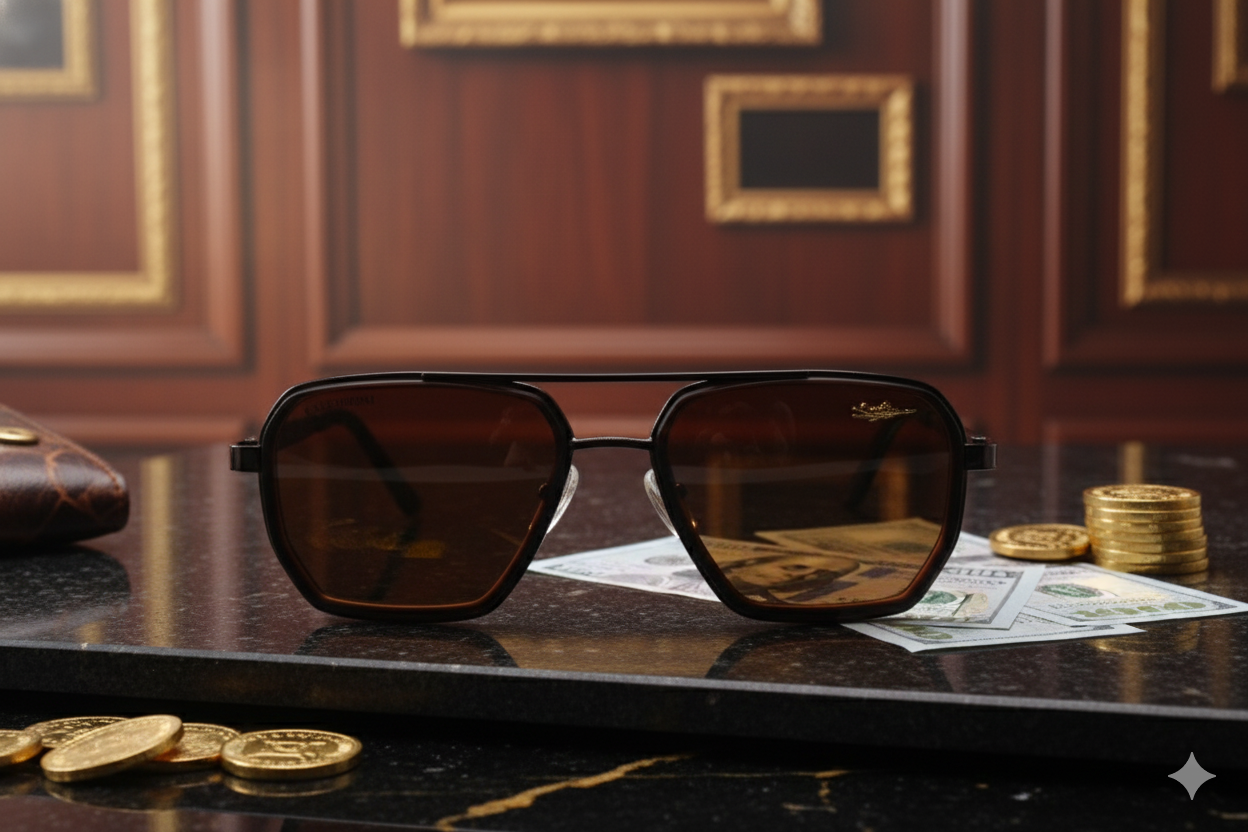 Lacoste - Dark Caramel Premium Edition - Sunglasses (Brand Case Included)