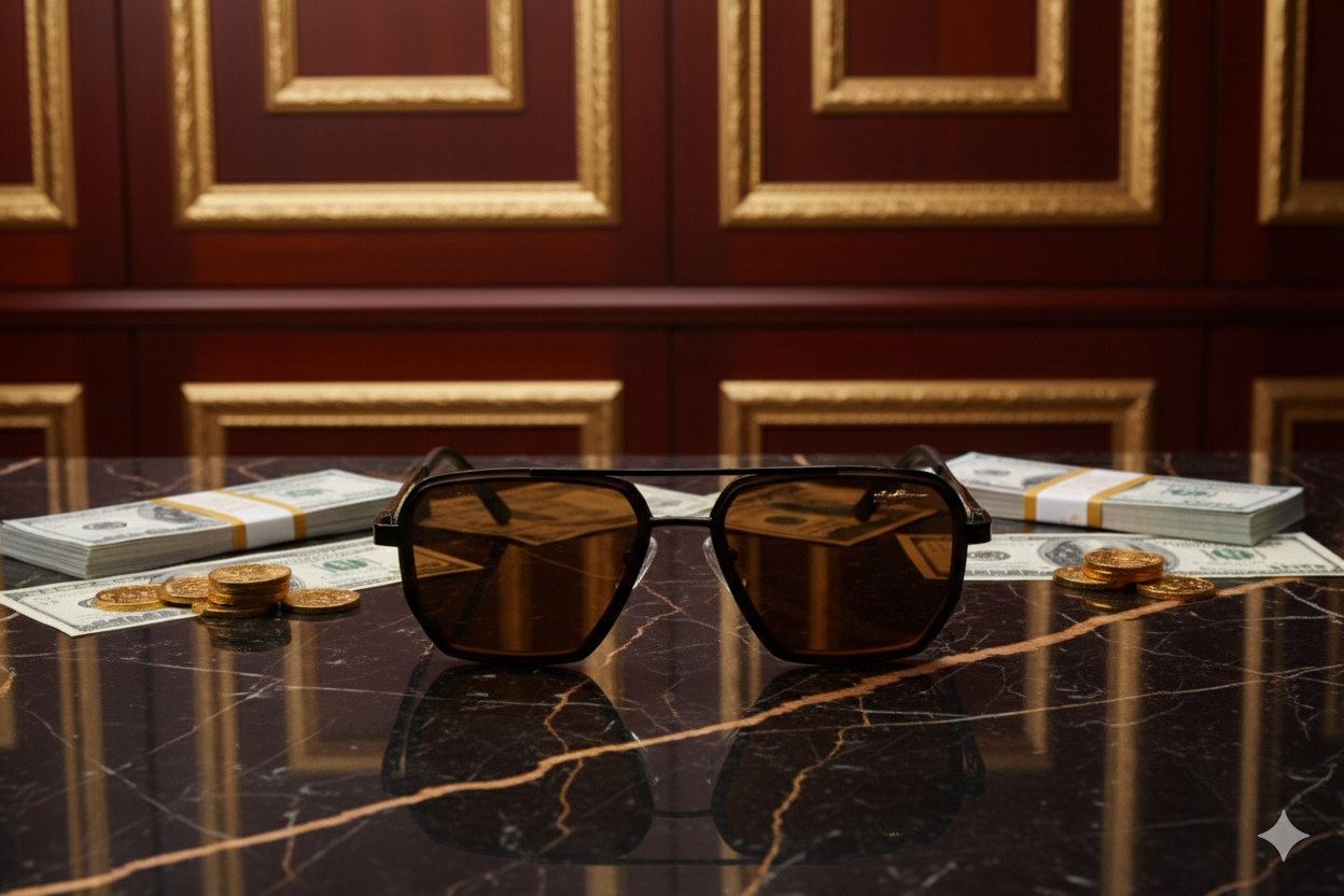 Lacoste - Dark Caramel Premium Edition - Sunglasses (Brand Case Included)